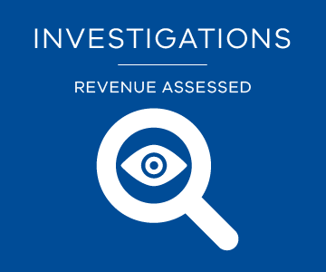 Investigations - revenue assessed